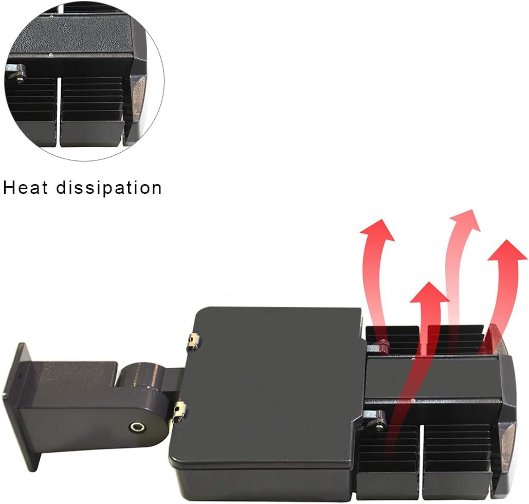 KAWELL 100W LED Parking Lot Light - 12000LM Commercial Outdoor Shoebox Lighting 5000K