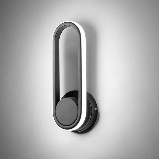 KAWELL Modern LED Wall Sconce 12W - 330° Rotatable Wall Light Fixture with Silicone Shade for Bedroom, Living Room & Hallway