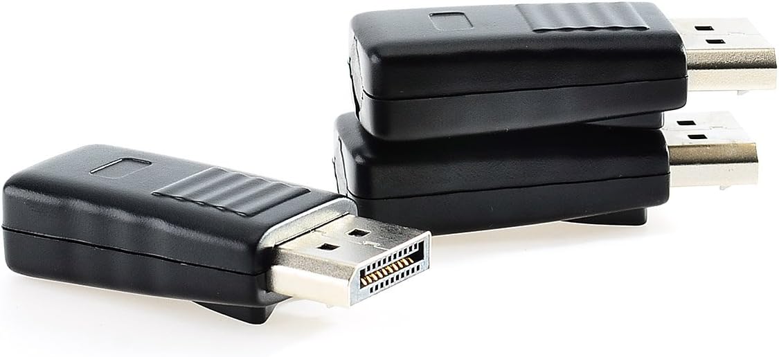 DisplayPort Headless Ghost Display Emulator 4K - 3 Pack DP Dummy Plug for Remote Desktop, Mining Rigs, Headless PC (3840x2160@17Hz)