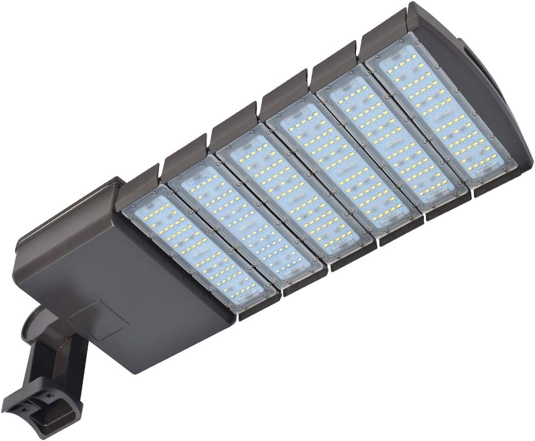 KAWELL 100W LED Parking Lot Light - 12000LM Commercial Outdoor Shoebox Lighting 5000K