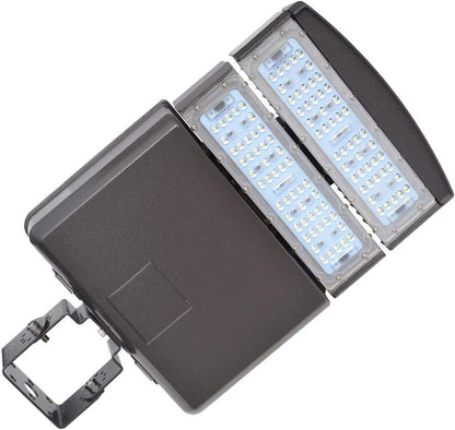 KAWELL 100W LED Parking Lot Light - 12000LM Commercial Outdoor Shoebox Lighting 5000K