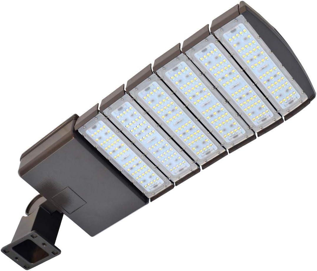 KAWELL 100W LED Parking Lot Light - 12000LM Commercial Outdoor Shoebox Lighting 5000K