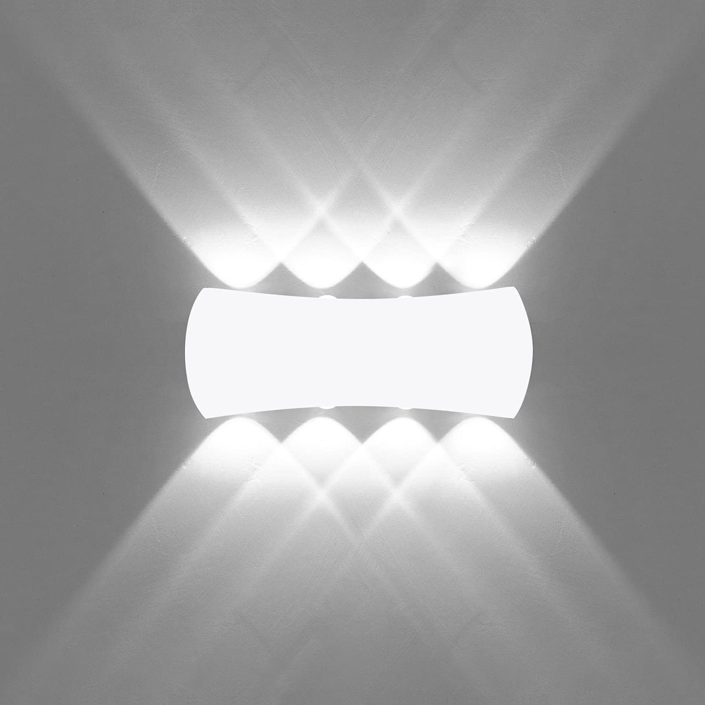 Kawell 8W Modern Wall Sconces LED Wall Light Up Down Indoor Outdoor Aluminum Wall Lamp LED Waterproof IP65 for Bedroom Living Room Bathroom Stairs Hallway Corridor Porch, White 6000K