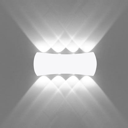 Kawell 8W Modern Wall Sconces LED Wall Light Up Down Indoor Outdoor Aluminum Wall Lamp LED Waterproof IP65 for Bedroom Living Room Bathroom Stairs Hallway Corridor Porch, White 6000K