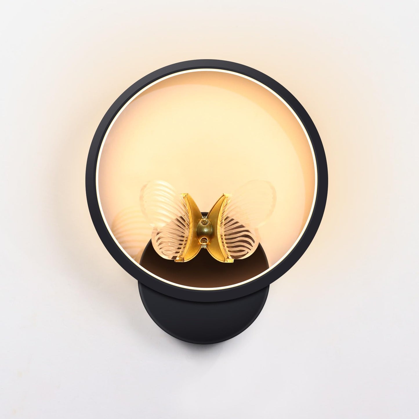 KAWELL Butterfly Wall Sconce 16W LED - Modern Decorative Wall Light Fixture with Illuminated Butterfly Design for Bedroom & Living Room