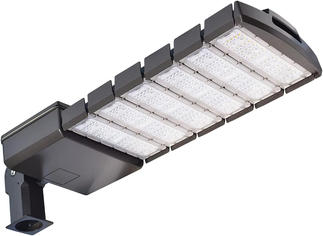 KAWELL 100W LED Parking Lot Light - 12000LM Commercial Outdoor Shoebox Lighting 5000K