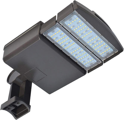KAWELL 100W LED Parking Lot Light - 12000LM Commercial Outdoor Shoebox Lighting 5000K