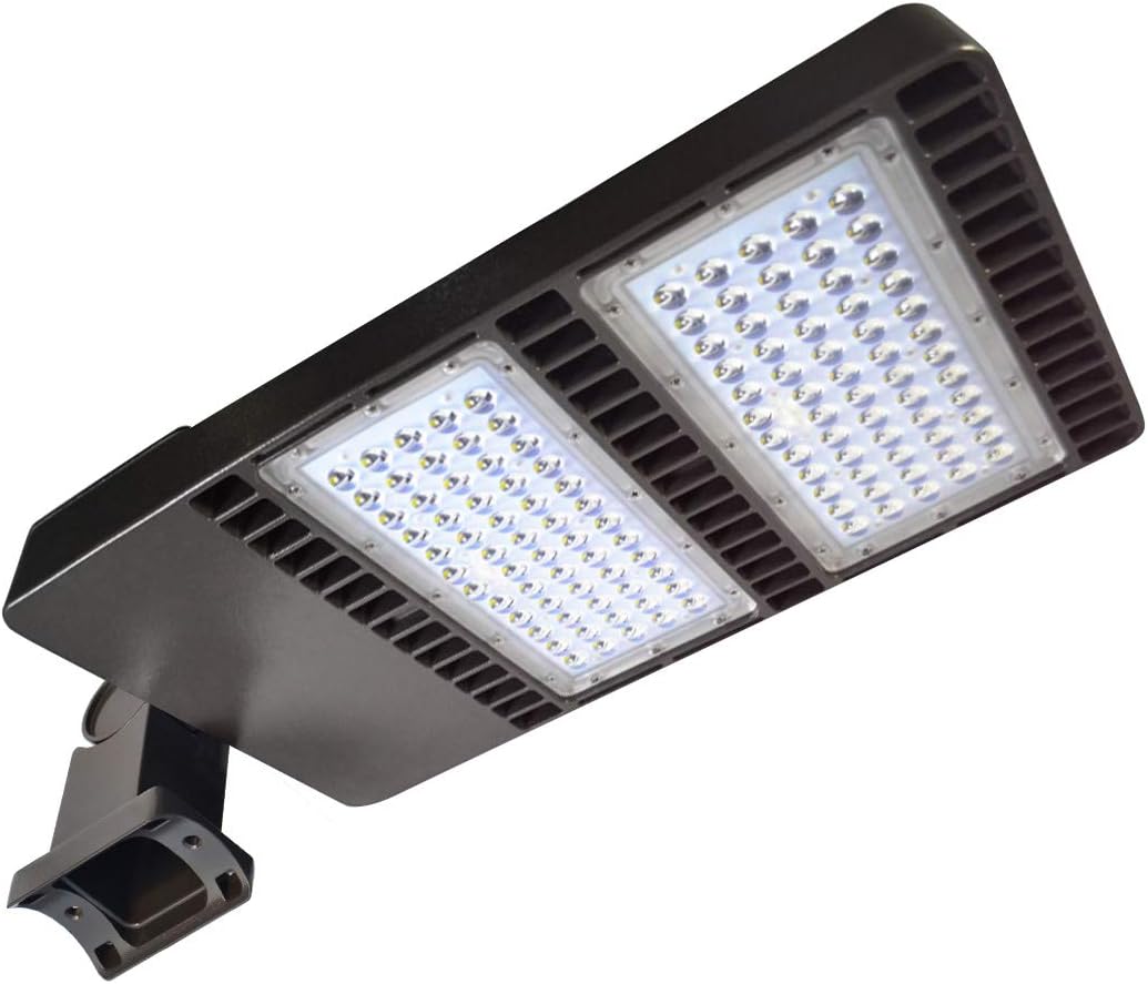KAWELL 150W LED Parking Lot Light - 18000LM Commercial Outdoor Shoebox Lighting 5000K