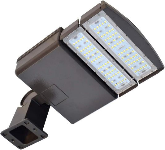 KAWELL 100W LED Parking Lot Light - 12000LM Commercial Outdoor Shoebox Lighting 5000K