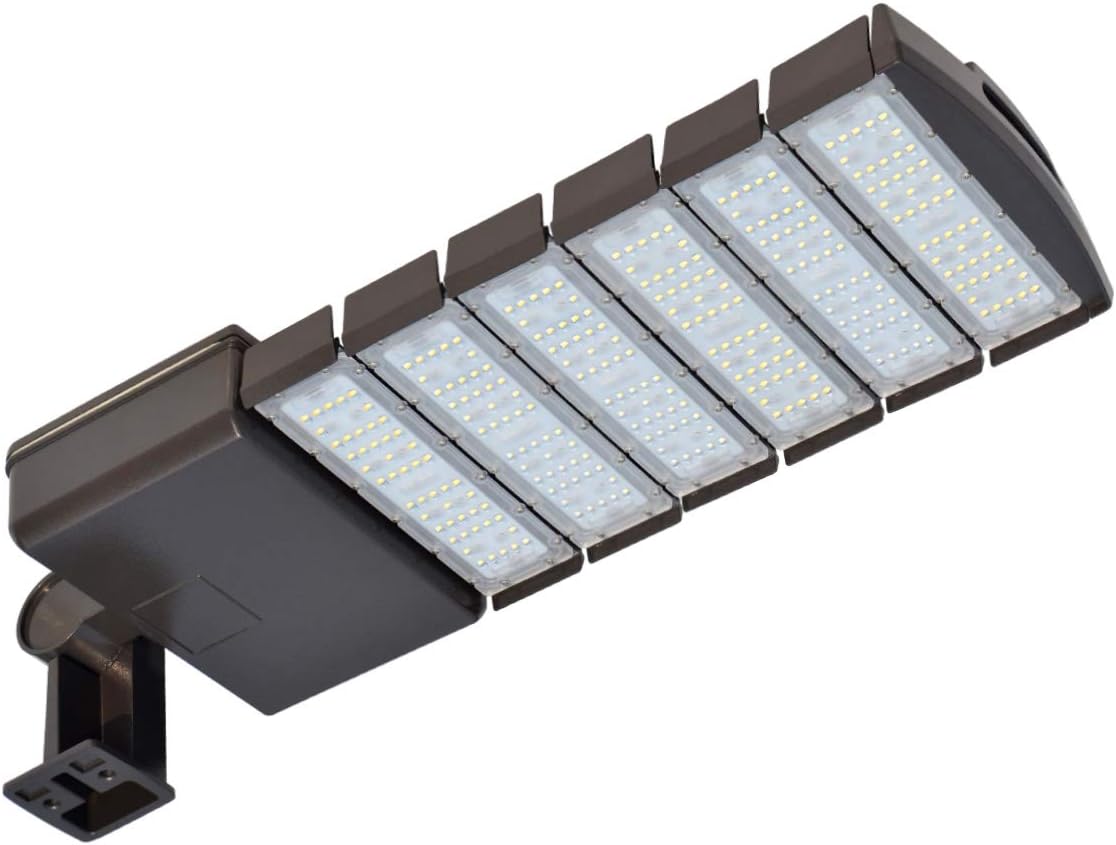 KAWELL 100W LED Parking Lot Light - 12000LM Commercial Outdoor Shoebox Lighting 5000K