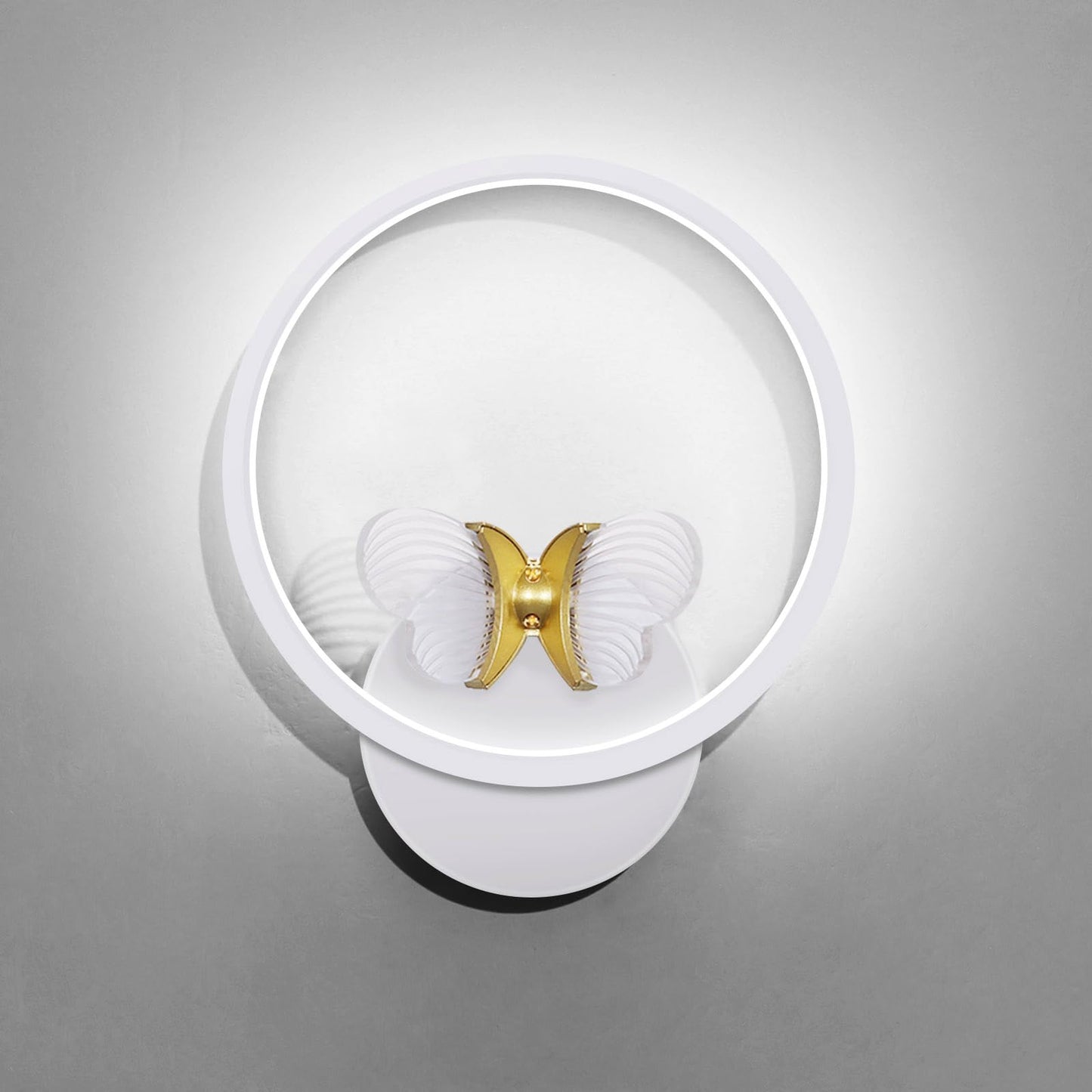 KAWELL Butterfly Wall Sconce 16W LED - Modern Decorative Wall Light Fixture with Illuminated Butterfly Design for Bedroom & Living Room