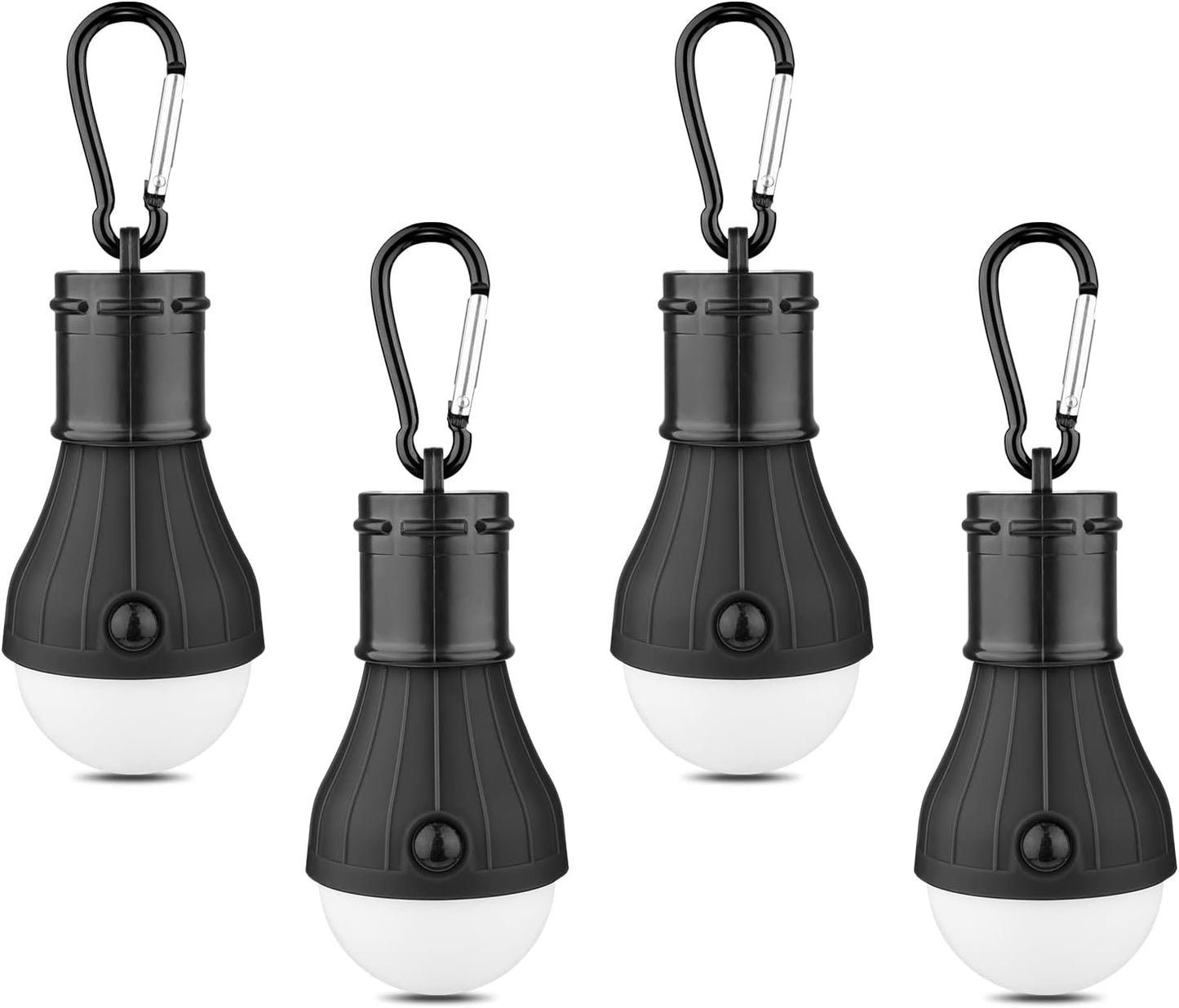 KAWELL LED Camping Tent Lantern – Portable, IPX4 Waterproof, 3 Modes, Hook Clip, Battery Powered (4 & 5 Pack)