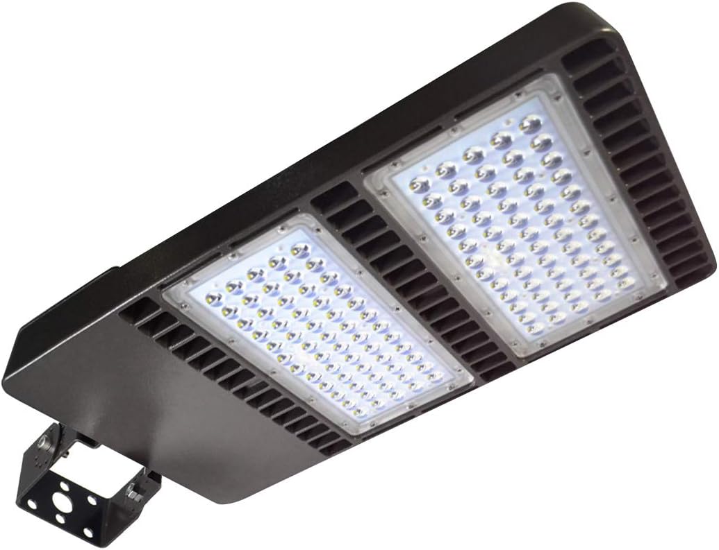 KAWELL 150W LED Parking Lot Light - 18000LM Commercial Outdoor Shoebox Lighting 5000K