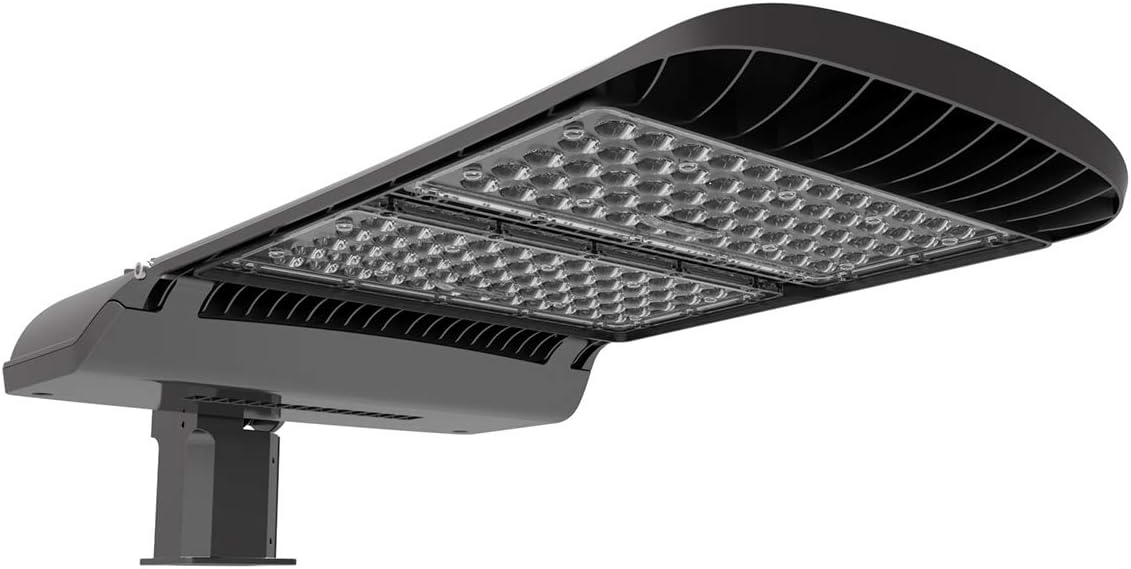 KAWELL 100W LED Parking Lot Light - 13000LM Square Pole Mount with Optional Photocell 5000K