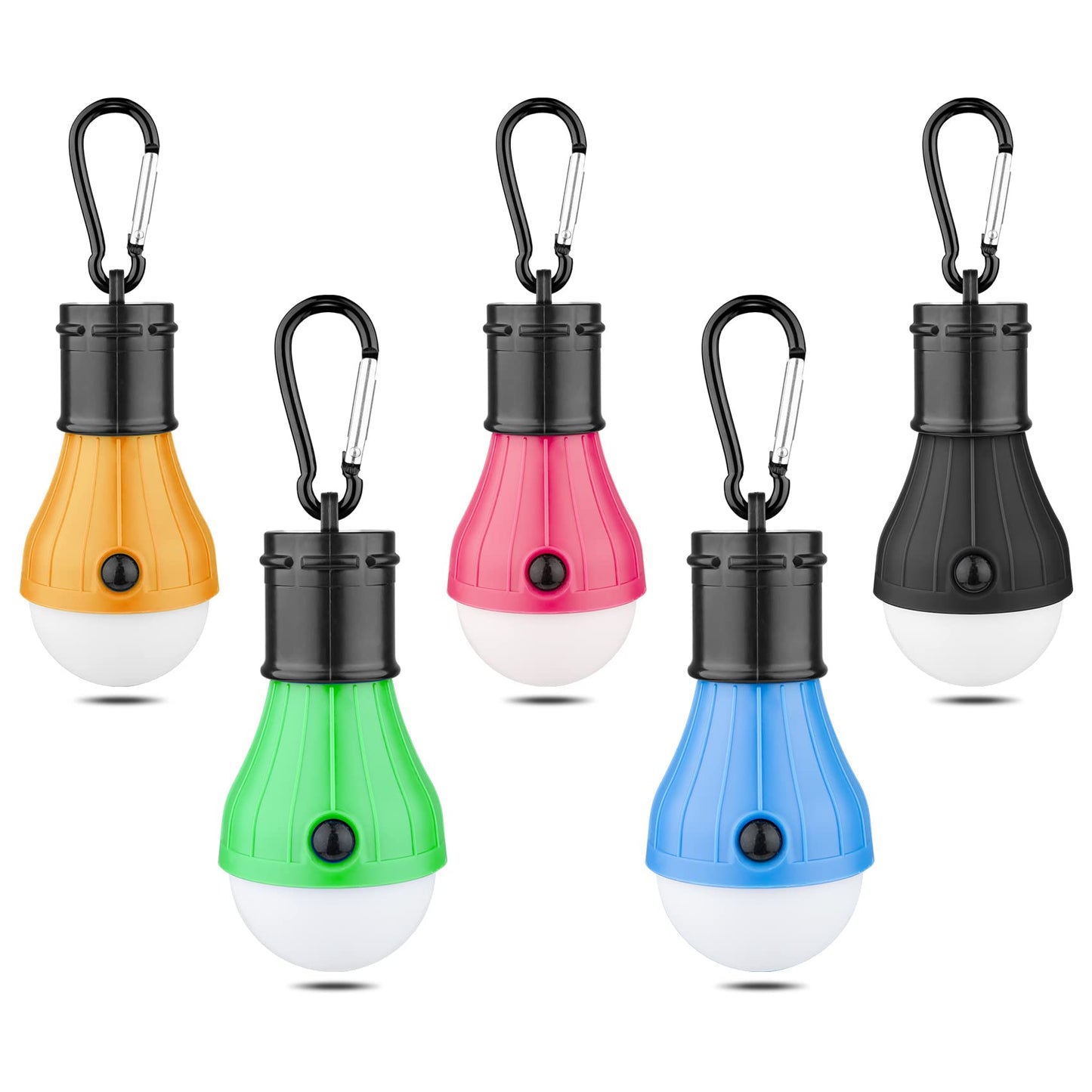 KAWELL LED Camping Tent Lantern – Portable, IPX4 Waterproof, 3 Modes, Hook Clip, Battery Powered (4 & 5 Pack)