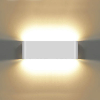 Kawell 20W Waterproof Modern Wall Sconce LED Wall Light Up Down Aluminum Wall Lamp LED Indoor Outdoor for Bathroom Living Room Bedroom Hallway Lounge Porch Corridor, White 3000K