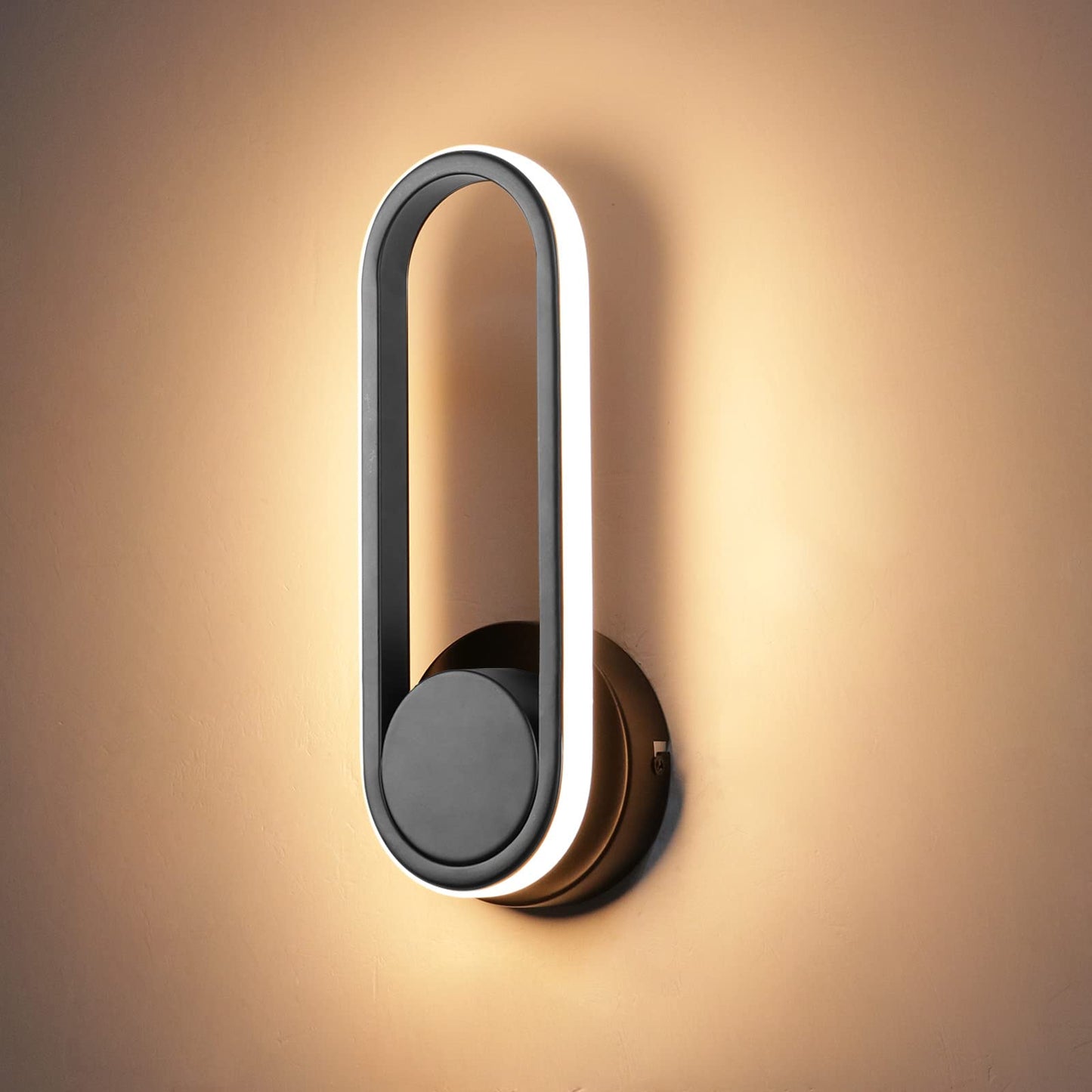 KAWELL Modern LED Wall Sconce 12W - 330° Rotatable Wall Light Fixture with Silicone Shade for Bedroom, Living Room & Hallway