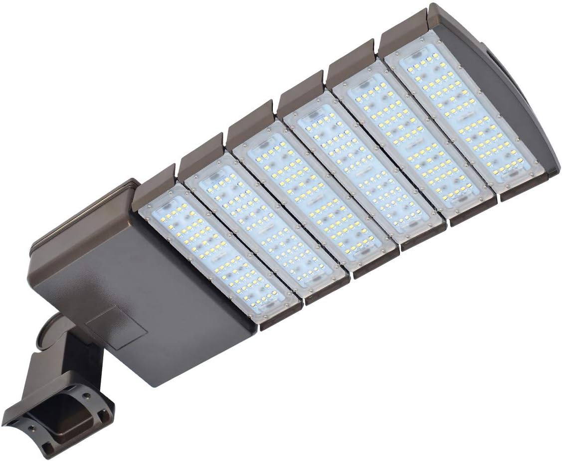KAWELL 100W LED Parking Lot Light - 12000LM Commercial Outdoor Shoebox Lighting 5000K