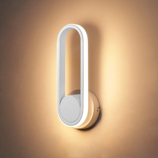 KAWELL Modern LED Wall Sconce 12W - 330° Rotatable Wall Light Fixture with Silicone Shade for Bedroom, Living Room & Hallway