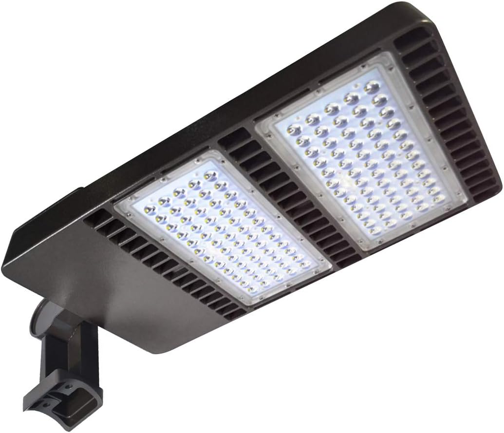 KAWELL 150W LED Parking Lot Light - 18000LM Commercial Outdoor Shoebox Lighting 5000K