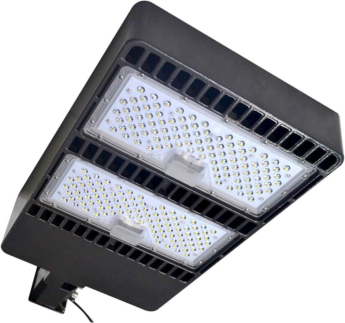 KAWELL 150W LED Parking Lot Light - 18000LM Commercial Outdoor Shoebox Lighting 5000K