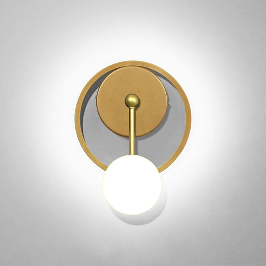 KAWELL Modern LED Wall Sconce 18W - 360° Rotatable Wall Light Fixture with Clock Design for Bedroom, Living Room & Hallway