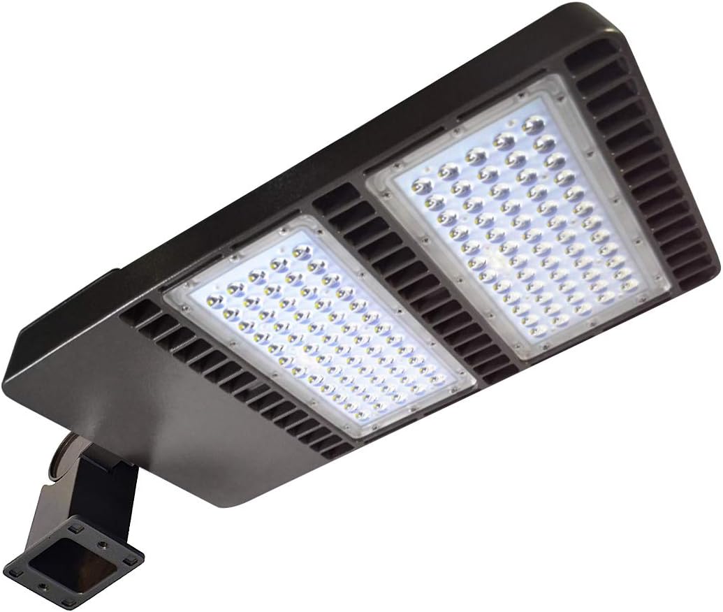 KAWELL 150W LED Parking Lot Light - 18000LM Commercial Outdoor Shoebox Lighting 5000K