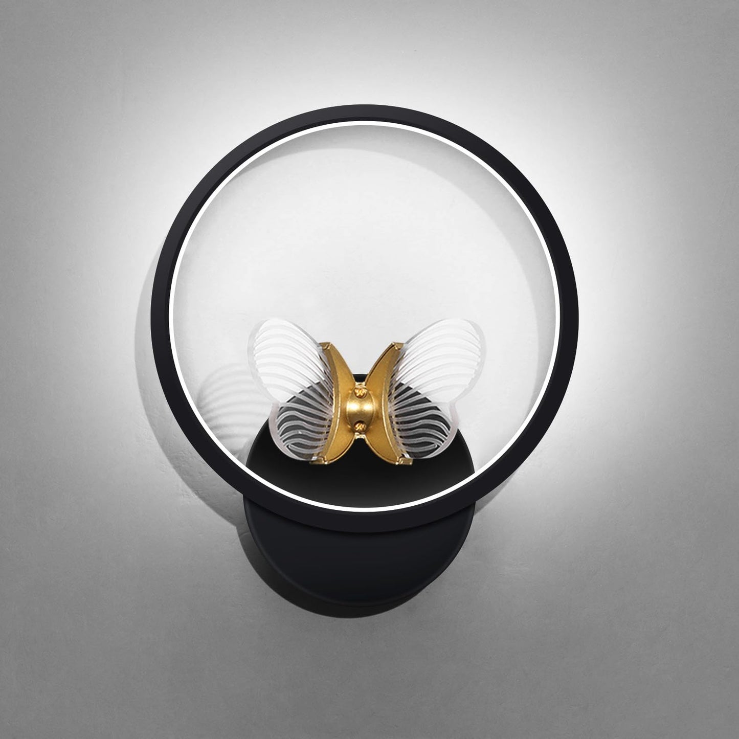 KAWELL Butterfly Wall Sconce 16W LED - Modern Decorative Wall Light Fixture with Illuminated Butterfly Design for Bedroom & Living Room
