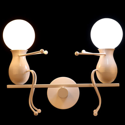 Kawell Humanoid Wall Light Fixtures Modern Wall Lamp Creative Wall Sconce Light Art Deco Max 60W E26 Base for Children Room Bedroom Bedside Living Room Stairs Hallway Restaurant Kitchen