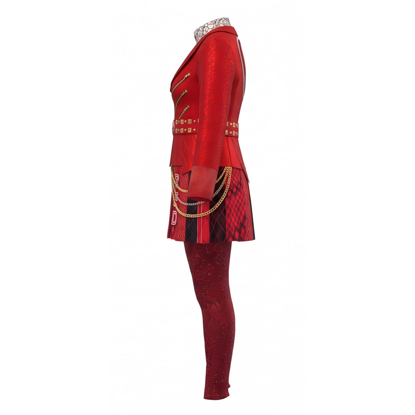 URSOFINE Princess Red Costume 3PCS Rise of Red Costume Halloween Cosplay Outfits