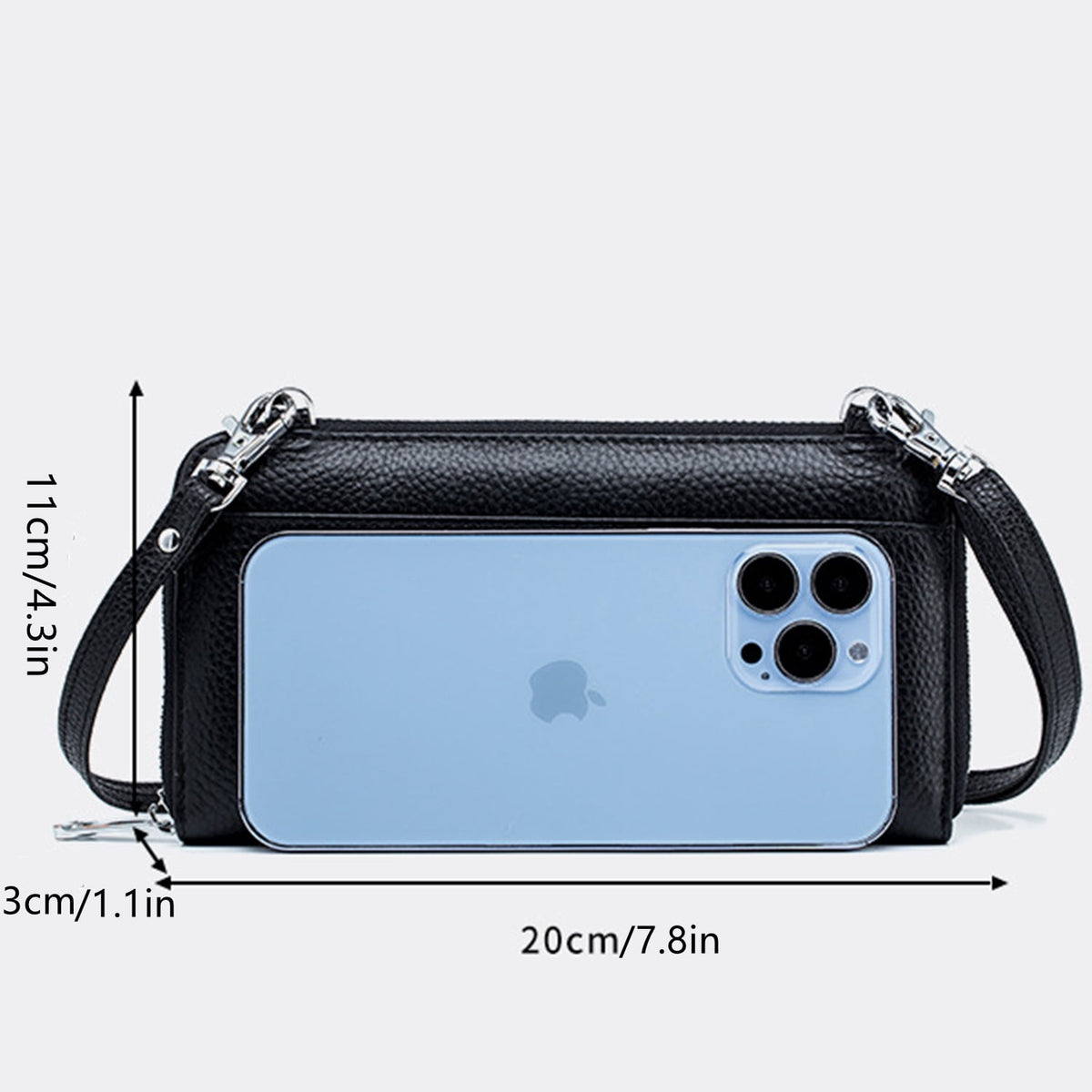 KAWELL Crossbody Cell Phone Purse for Women Genuine Leather Shoulder Handbag with Adjustable Strap