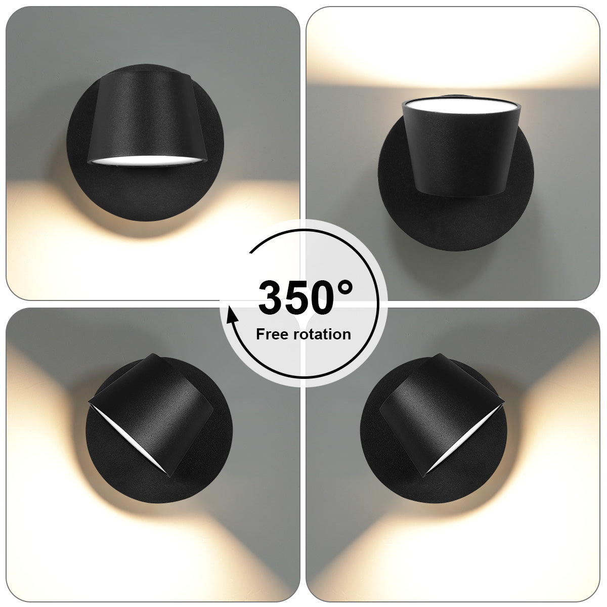 Modern Nordic LED Reading Wall Lamp - 5W 350° Rotatable Hardwired Bedside Light for Bedroom, Study, Living Room