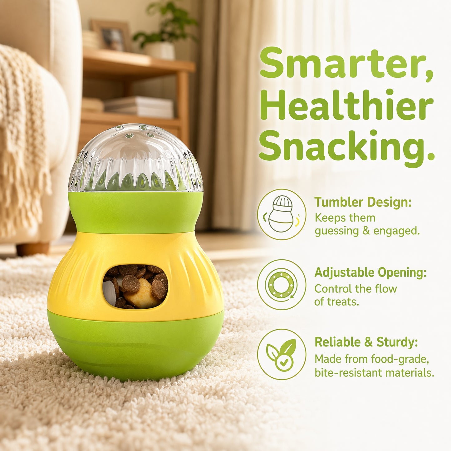 Tumbler Leaking Food Ball Dog Toy – Slow Feeder Interactive Puzzle Toy for Dogs