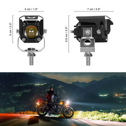 KAWELL 20W LED Driving Light Auxiliary Fog Light LED Spotlight LED Light Pods IP68 Waterproof Double Color LED Work Light for Motorcycle Off Road ATV UTV 4X4 SUV Truck Tractor Boat