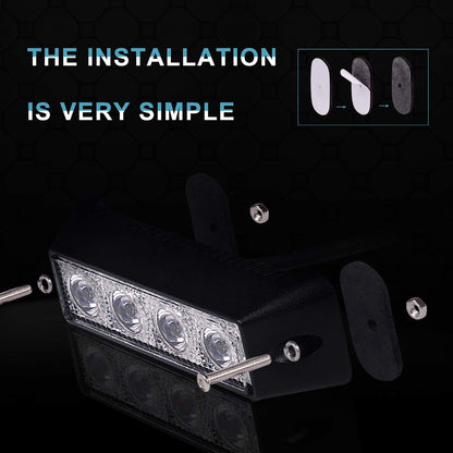 Kawell 12W LED Light Bar Spotlight LED Fog Light Bar Super Bright Driving Light LED Work Light for Off Road Motorcycle ATV UTV 4X4 SUV Truck Tractor Boat