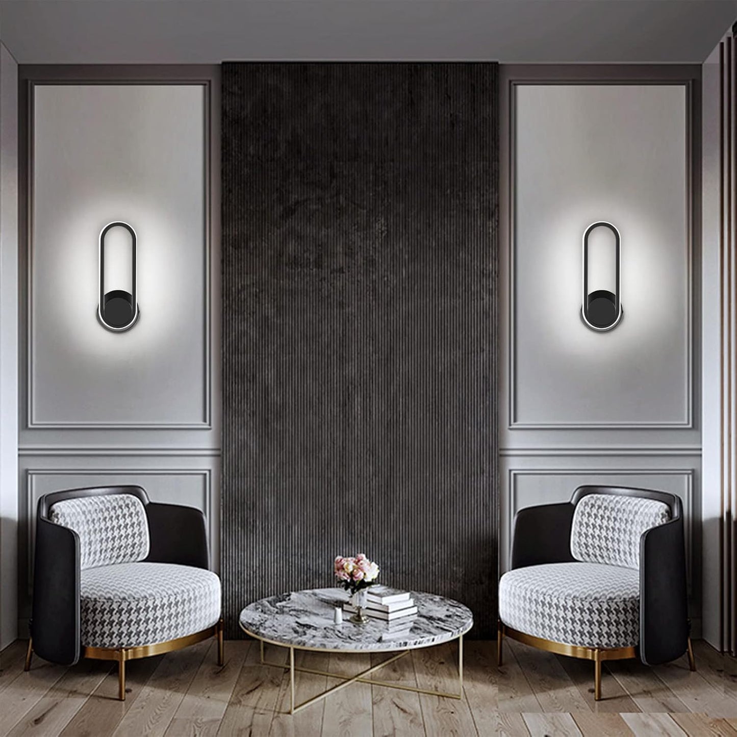 KAWELL Modern LED Wall Sconce 12W - 330° Rotatable Wall Light Fixture with Silicone Shade for Bedroom, Living Room & Hallway