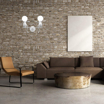 Kawell Humanoid Wall Light Fixtures Modern Wall Lamp Creative Wall Sconce Light Art Deco Max 60W E26 Base for Children Room Bedroom Bedside Living Room Stairs Hallway Restaurant Kitchen