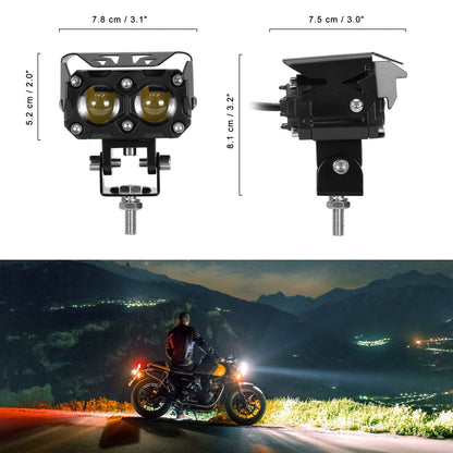 Kawell 40W LED Driving Light Auxiliary Fog Light LED Spotlight LED Light Pods IP68 Waterproof Double Color LED Work Light for Motorcycle Off Road ATV UTV 4X4 SUV Truck Tractor Boat
