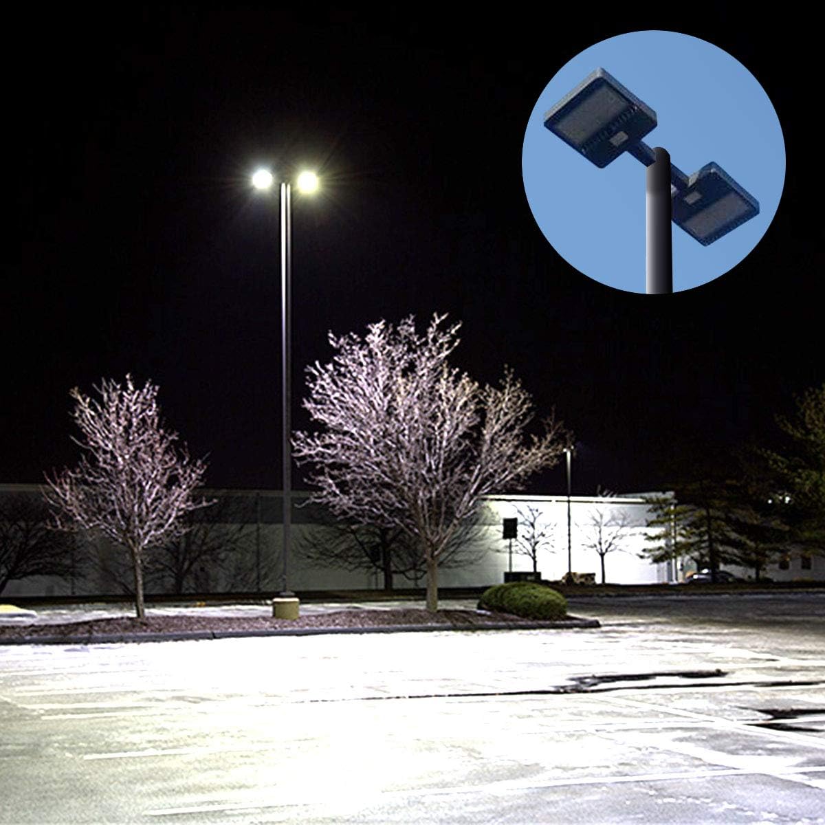 KAWELL 150W LED Parking Lot Light - 18000LM Commercial Outdoor Shoebox Lighting 5000K