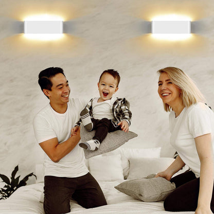 Kawell 20W Waterproof Modern Wall Sconce LED Wall Light Up Down Aluminum Wall Lamp LED Indoor Outdoor for Bathroom Living Room Bedroom Hallway Lounge Porch Corridor, White 3000K