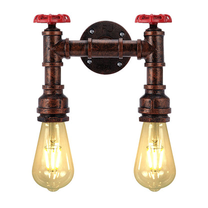 Kawell Vintage Wall Light Fixtures Industrial Retro Wall Sconce Light Creative Water Pipe Wall Lamp Iron Art E26 60W Max for Bedroom Kitchen Restaurant Loft Cafe Bar Hallway