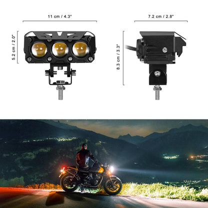 Kawell 60W LED Driving Light Auxiliary Fog Light LED Spotlight LED Light Pods IP68 Waterproof Double Color LED Work Light for Motorcycle Off Road ATV UTV 4X4 SUV Truck Tractor Boat