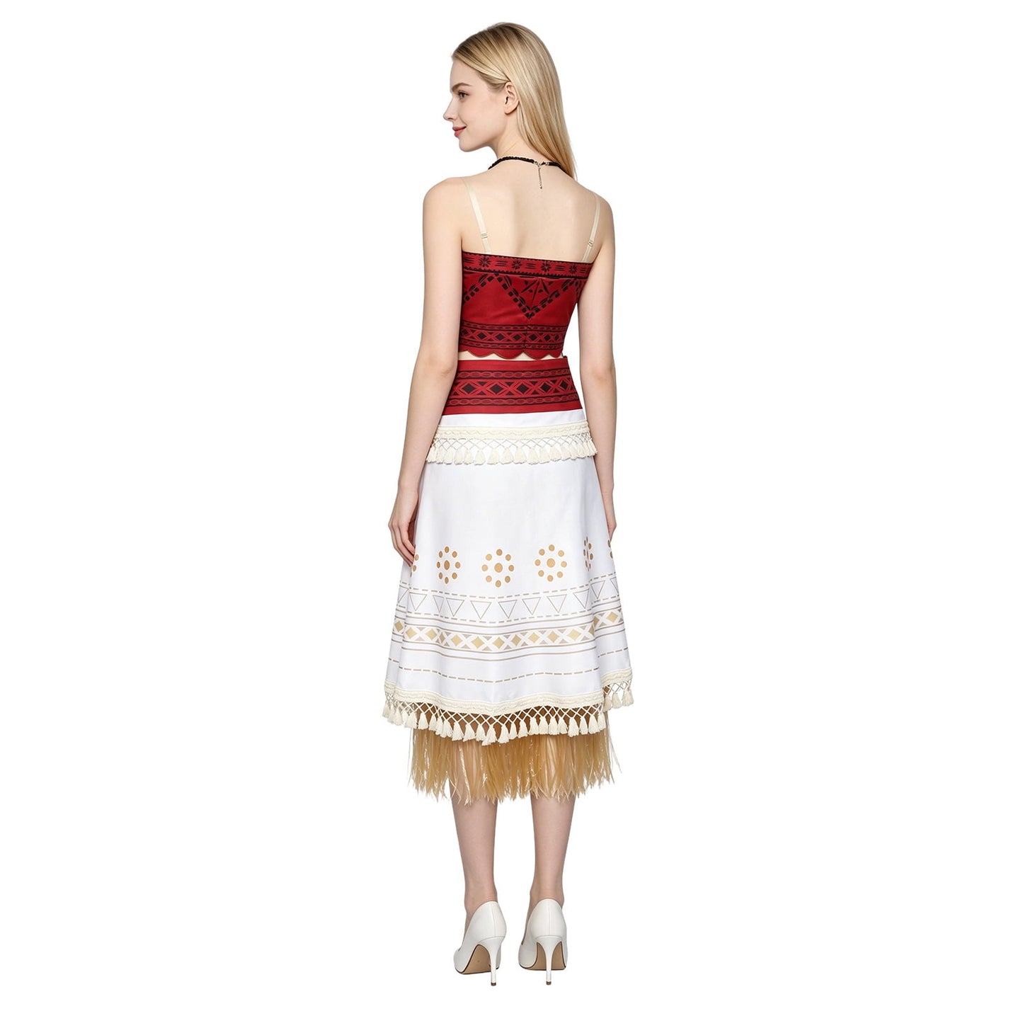 URSOFINE Princess Adventure Costume,Ocean Theme Birthday Party Halloween Dress up With Necklace Wigs 3-10Years