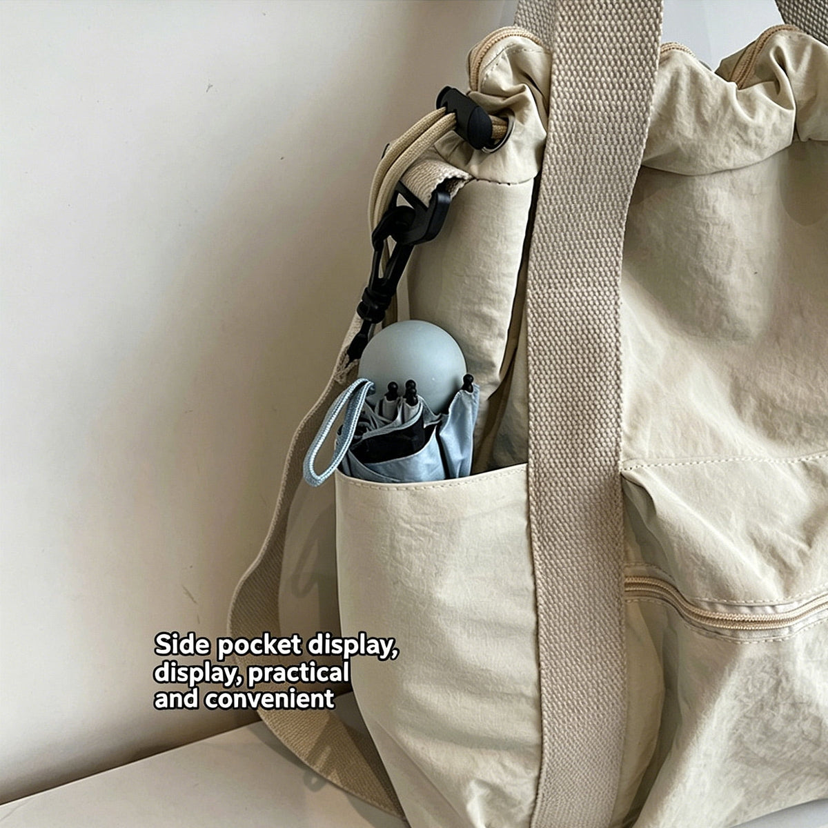 URSOFINE Convertible Drawstring Backpack Tote Bag, Water Resistant Multiway Shoulder Crossbody Bag with Pockets for Women, Casual Daypack for Work, Travel & Gym