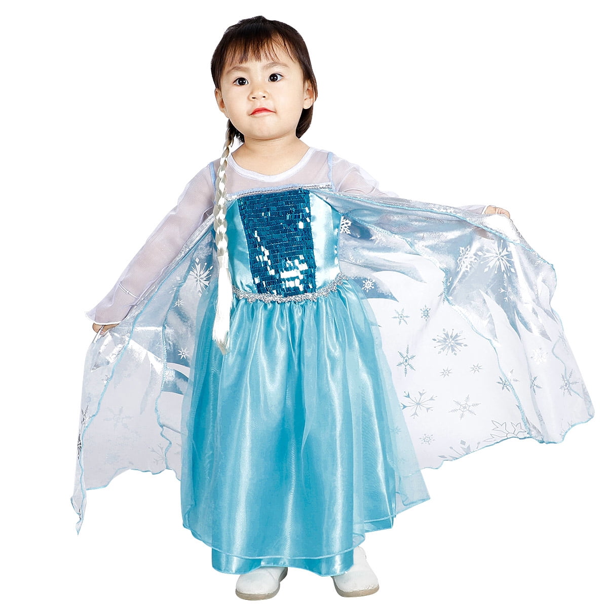 KAWELL Princess Dress Girl's Halloween Fancy-Dress Costume with Long Sleeve, Child 2T