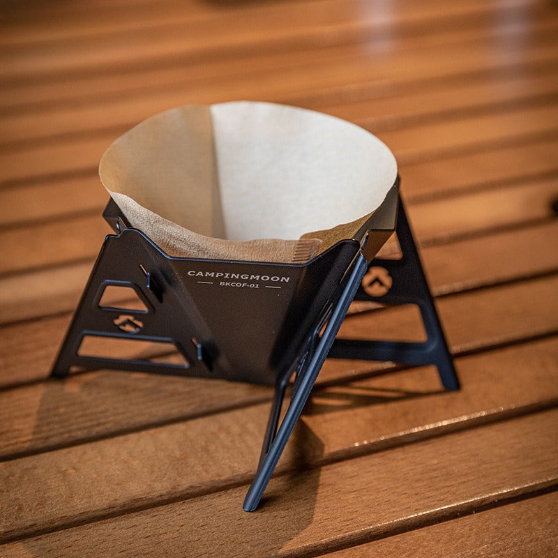 Foldable Pour Over Coffee Dripper – Titanium-Plated Stainless Steel, Portable Camping Filter