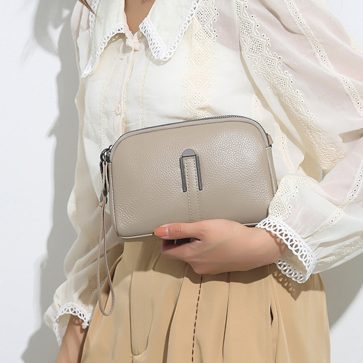 KAWELL Small Crossbody Purses for Women Genuine Leather Trendy Design Shoulder Handbag