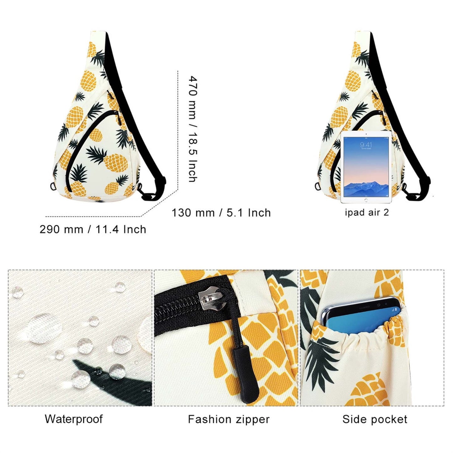 KAWELL Sling Backpack - Unisex Messenger Bag Crossbody Backpack Travel Multipurpose Daypacks for Men Women Lady