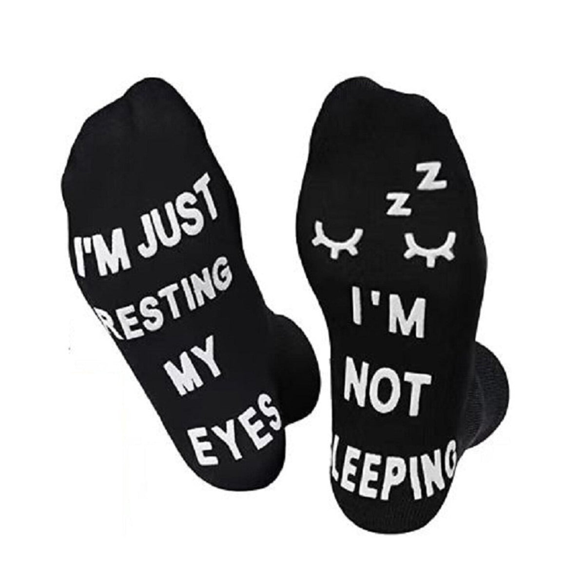 KAWELL Dad Gifts 4-pack Funny Socks for Men: I'm Not Sleeping I'm Just Resting My Eyes Socks Christmas Birthday Gifts
