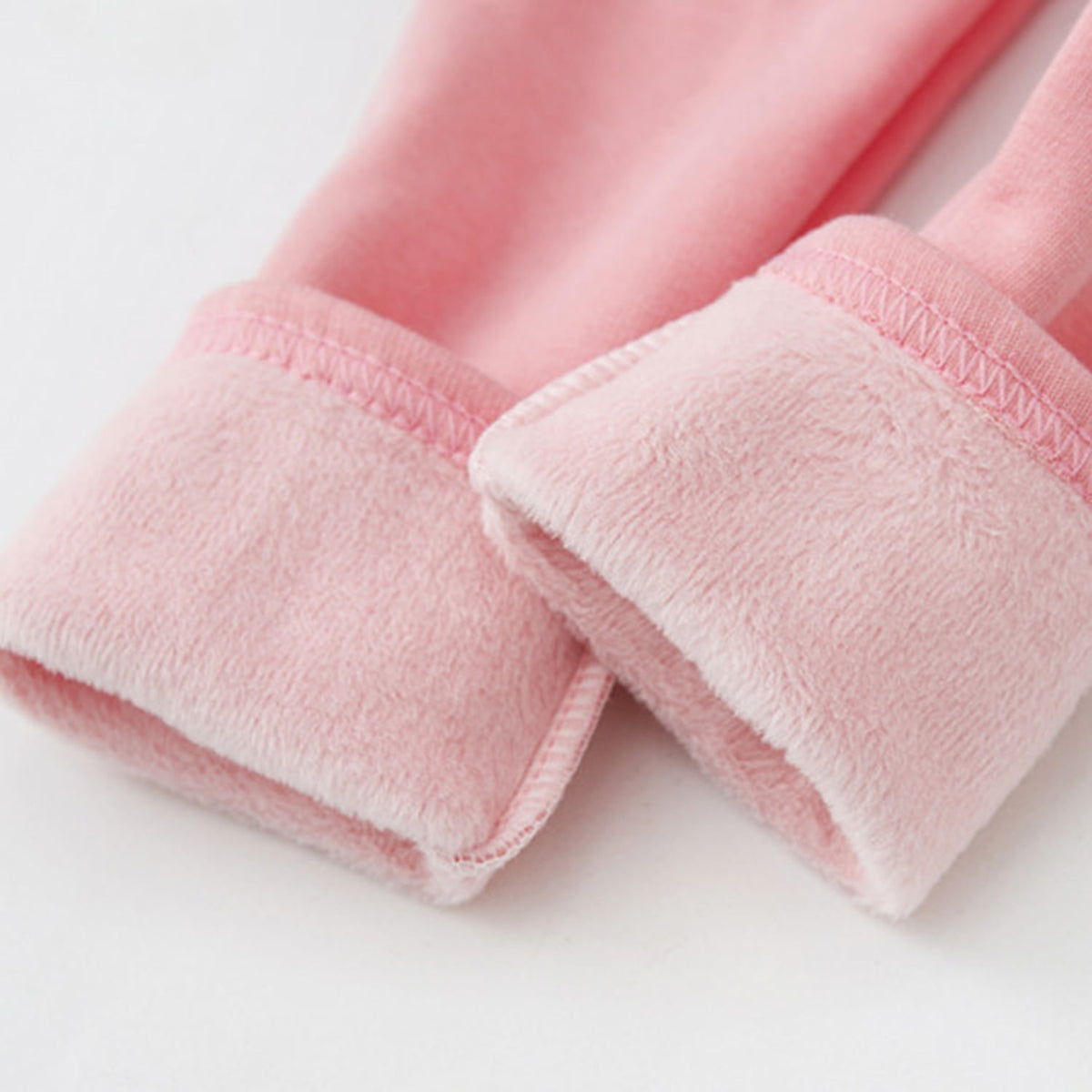 KAWELL Girl's Fleece Lined Leggings Warm Winter Trousers Cotton Solid